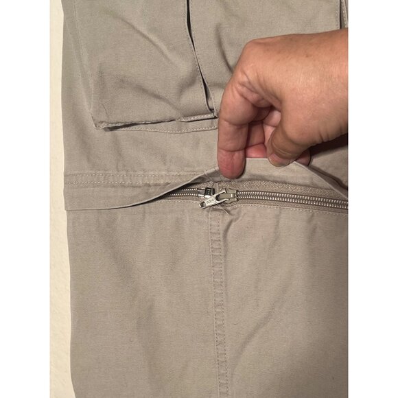Cabelas Cargo Pants 38x32 Reg  Tan Extra Pockets Outdoors Comfort Convertible - Picture 9 of 16
